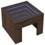 Bedside table with Infinity LED brown oak 40x40x30 cm by , Nightstands - Ref: Foro24-3284076, Price: 56,87 €, Discount: %