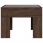 Mesita de noche con Infinity LED marrón roble 40x40x30 cm de , Mesitas de noche - Ref: Foro24-3284076, Precio: 57,66 €, Descu...