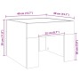 Mesita de noche con Infinity LED marrón roble 40x40x30 cm de , Mesitas de noche - Ref: Foro24-3284076, Precio: 57,66 €, Descu...