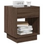 Mesita de noche con Infinity LED marrón roble 40x40x50 cm de , Mesitas de noche - Ref: Foro24-3284083, Precio: 69,21 €, Descu...