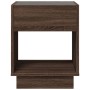 Mesita de noche con Infinity LED marrón roble 40x40x50 cm de , Mesitas de noche - Ref: Foro24-3284083, Precio: 69,21 €, Descu...