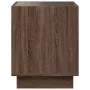 Mesita de noche con Infinity LED marrón roble 40x40x50 cm de , Mesitas de noche - Ref: Foro24-3284083, Precio: 68,22 €, Descu...