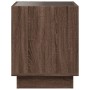 Mesita de noche con Infinity LED marrón roble 40x40x50 cm de , Mesitas de noche - Ref: Foro24-3284083, Precio: 69,21 €, Descu...