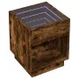 Mesita de noche con Infinity LED roble ahumado 40x40x50 cm de , Mesitas de noche - Ref: Foro24-3284081, Precio: 69,33 €, Desc...