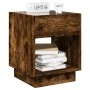 Mesita de noche con Infinity LED roble ahumado 40x40x50 cm de , Mesitas de noche - Ref: Foro24-3284081, Precio: 69,33 €, Desc...