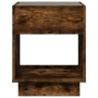 Mesita de noche con Infinity LED roble ahumado 40x40x50 cm de , Mesitas de noche - Ref: Foro24-3284081, Precio: 70,40 €, Desc...
