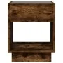 Mesita de noche con Infinity LED roble ahumado 40x40x50 cm de , Mesitas de noche - Ref: Foro24-3284081, Precio: 69,33 €, Desc...