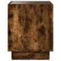 Mesita de noche con Infinity LED roble ahumado 40x40x50 cm de , Mesitas de noche - Ref: Foro24-3284081, Precio: 69,33 €, Desc...