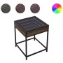Mesita de noche con Infinity LED marrón roble 40x40x51 cm de , Mesitas de noche - Ref: Foro24-3284095, Precio: 54,39 €, Descu...
