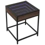 Mesita de noche con Infinity LED marrón roble 40x40x51 cm de , Mesitas de noche - Ref: Foro24-3284095, Precio: 54,39 €, Descu...