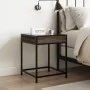 Mesita de noche con Infinity LED marrón roble 40x40x51 cm de , Mesitas de noche - Ref: Foro24-3284095, Precio: 54,39 €, Descu...