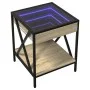 Bedside table with Infinity LED Sonoma oak 40x40x49 cm by , Nightstands - Ref: Foro24-3284097, Price: 65,34 €, Discount: %