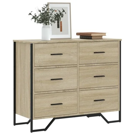 Cajonera de madera de ingeniería roble Sonoma 91x35,5x74,5 cm de , Cajoneras - Ref: Foro24-3295303, Precio: 158,68 €, Descuen...