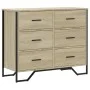 Cajonera de madera de ingeniería roble Sonoma 91x35,5x74,5 cm de , Cajoneras - Ref: Foro24-3295303, Precio: 158,68 €, Descuen...