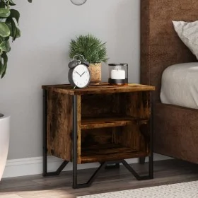 Engineered wood smoked oak bedside table 40x30x40 cm by , Nightstands - Ref: Foro24-848498, Price: 33,67 €, Discount: %