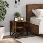 Engineered wood smoked oak bedside table 40x30x40 cm by , Nightstands - Ref: Foro24-848498, Price: 33,67 €, Discount: %