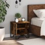 Mesita de noche madera de ingeniería roble ahumado 40x30x40 cm de , Mesitas de noche - Ref: Foro24-848498, Precio: 34,17 €, D...
