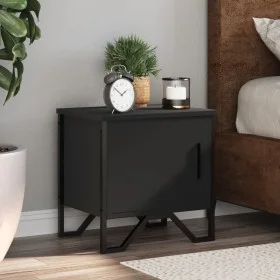 Nachttisch aus schwarzem Sperrholz, 40x30x40 cm. von , Nachttische - Ref: Foro24-848514, Preis: 37,51 €, Rabatt: %