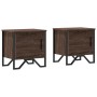 Mesitas noche 2 uds madera ingeniería marrón roble 40x30x40 cm de , Mesitas de noche - Ref: Foro24-848523, Precio: 49,50 €, D...