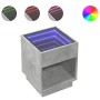 Mesa de centro con Infinity LED gris hormigón 40x40x50 cm de , Mesas de centro - Ref: Foro24-847647, Precio: 74,08 €, Descuen...