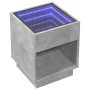Mesa de centro con Infinity LED gris hormigón 40x40x50 cm de , Mesas de centro - Ref: Foro24-847647, Precio: 74,08 €, Descuen...