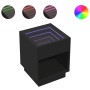 Mesa de centro con Infinity LED negro 40x40x50 cm de , Mesas de centro - Ref: Foro24-847645, Precio: 69,32 €, Descuento: %