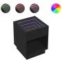 Mesa de centro con Infinity LED negro 40x40x50 cm de , Mesas de centro - Ref: Foro24-847645, Precio: 68,22 €, Descuento: %