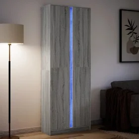 Sideboard with LED in gray Sonoma engineered wood 74x32.5x200 cm by , Sideboards - Ref: Foro24-3307896, Price: 169,93 €, Disc...