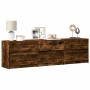 Mueble de TV LED madera ingeniería roble ahumado 180x34x50 cm de , Muebles TV - Ref: Foro24-3307930, Precio: 163,56 €, Descue...