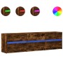 Mueble de TV LED madera ingeniería roble ahumado 180x34x50 cm de , Muebles TV - Ref: Foro24-3307930, Precio: 163,56 €, Descue...