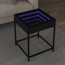 Mesita de noche con Infinity LED negra 40x40x51 cm de , Mesas de centro - Ref: Foro24-847672, Precio: 60,06 €, Descuento: %