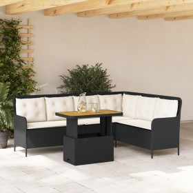 Set de sofás de jardín 2 piezas y cojines ratán sintético negro de , Conjuntos de jardín - Ref: Foro24-3262087, Precio: 446,3...