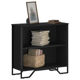 Estantería de madera de ingeniería negra 80x31x74,5 cm de , Librerías y estanterías - Ref: Foro24-848619, Precio: 45,62 €, De...