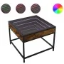 Coffee table with Infinity LED smoked oak 50x50x41 cm by , Coffee table - Ref: Foro24-847679, Price: 66,99 €, Discount: %