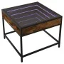 Coffee table with Infinity LED smoked oak 50x50x41 cm by , Coffee table - Ref: Foro24-847679, Price: 66,99 €, Discount: %