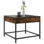 Coffee table with Infinity LED smoked oak 50x50x41 cm by , Coffee table - Ref: Foro24-847679, Price: 66,99 €, Discount: %
