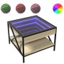 Mesa de centro con Infinity LED roble Sonoma 50x50x38 cm de , Mesas de centro - Ref: Foro24-847698, Precio: 77,37 €, Descuent...