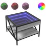 Mesa de centro con Infinity LED gris Sonoma 50x50x38 cm de , Mesas de centro - Ref: Foro24-847700, Precio: 76,35 €, Descuento: %