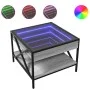 Mesa de centro con Infinity LED gris Sonoma 50x50x38 cm de , Mesas de centro - Ref: Foro24-847700, Precio: 75,58 €, Descuento: %