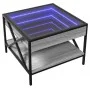 Mesa de centro con Infinity LED gris Sonoma 50x50x38 cm de , Mesas de centro - Ref: Foro24-847700, Precio: 75,58 €, Descuento: %