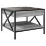 Mesa de centro con Infinity LED gris Sonoma 50x50x38 cm de , Mesas de centro - Ref: Foro24-847700, Precio: 76,35 €, Descuento: %