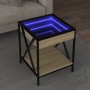 Mesa de centro con Infinity LED roble Sonoma 40x40x49 cm de , Mesas de centro - Ref: Foro24-847693, Precio: 66,40 €, Descuent...