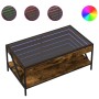 Mesa de centro con Infinity LED roble ahumado 90x50x38 cm de , Mesas de centro - Ref: Foro24-847709, Precio: 98,20 €, Descuen...