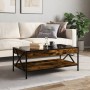 Mesa de centro con Infinity LED roble ahumado 90x50x38 cm de , Mesas de centro - Ref: Foro24-847709, Precio: 98,20 €, Descuen...