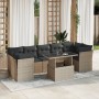Set de sofás de jardín 8 pzas y cojines ratán sintético gris de , Conjuntos de jardín - Ref: Foro24-3266402, Precio: 628,55 €...