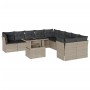 Set de sofás de jardín 11 pzas y cojines ratán sintético gris de , Conjuntos de jardín - Ref: Foro24-3266882, Precio: 871,22 ...