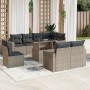 Set muebles jardín 9 pzas y cojines ratán sintético gris claro de , Conjuntos de jardín - Ref: Foro24-3267412, Precio: 692,85...