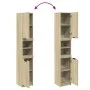Armario de baño madera ingeniería roble Sonoma 32x34x188,5 cm de , Muebles de baño - Ref: Foro24-849656, Precio: 74,11 €, Des...