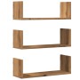 Estantes de pared 3 uds madera ingeniería artisian 58x18x18 cm de , Estantes y estanterías - Ref: Foro24-853289, Precio: 30,1...