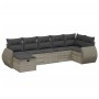 Set de sofás de jardín 7 pzas con cojines ratán PE gris claro de , Conjuntos de jardín - Ref: Foro24-3264128, Precio: 506,54 ...